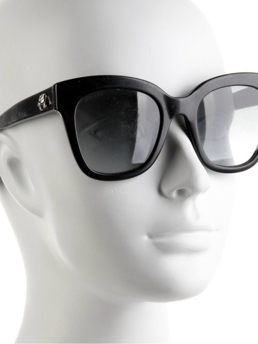 Authentic Gucci Black Round Cat-Eye Sunglasses - Picture 8 of 8